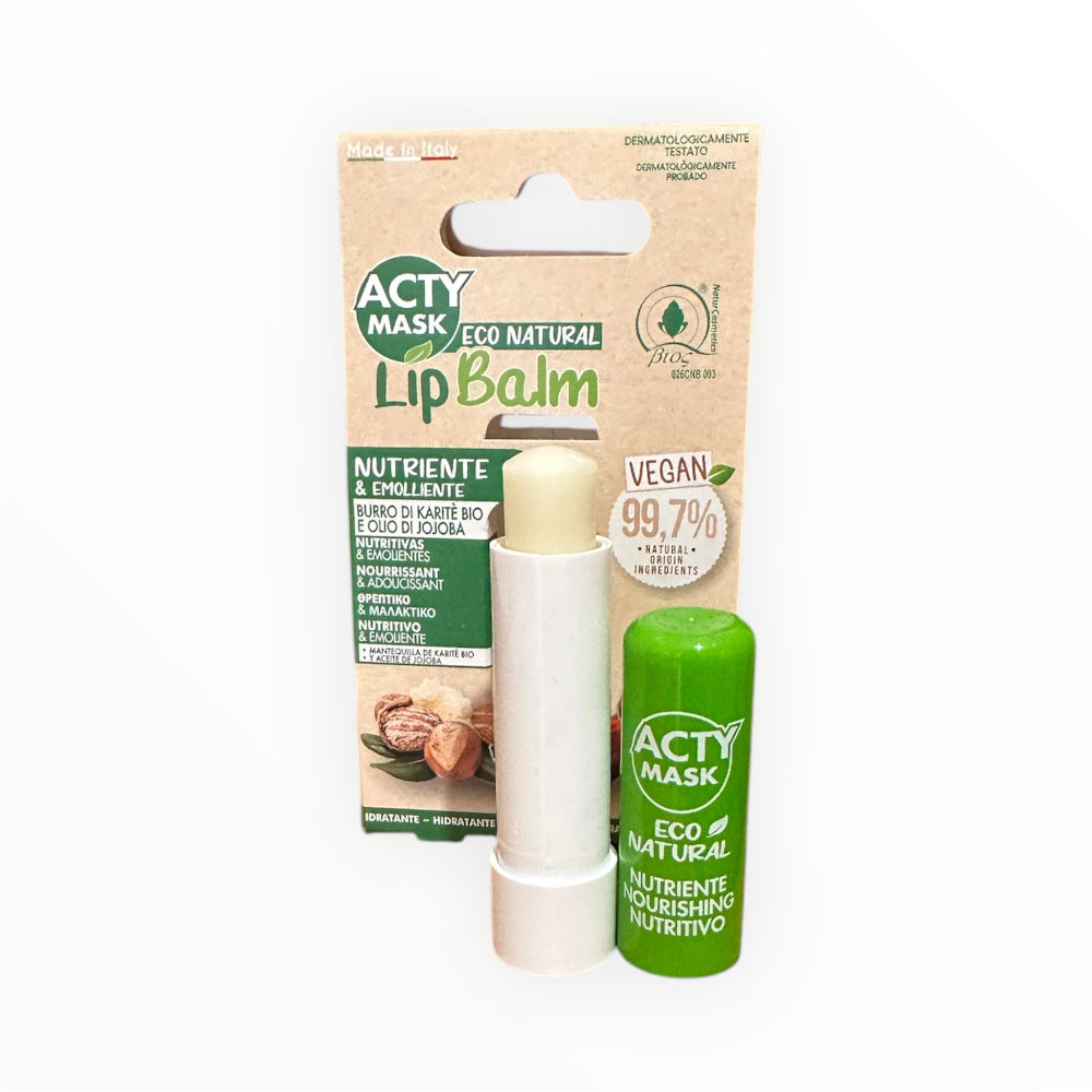 Bálsamo Labial BIO Acty Mask Karité, Nutre, Protege y Repara Labios Agrietados Textura